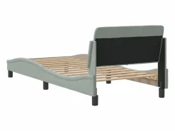 vidaxl Estructura de cama Dover terciopelo claro 90x190 cm Gris Sale