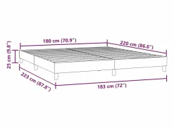 Clicnbuy Estructura de cama sin colchón terciopelo 180x220 cm Negro Discount