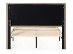 VS Venta-stock Estructura de cama tapizada Noelia de 30 cm, 140x190 cm, Beige