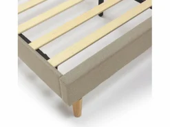 VS Venta-stock Estructura de cama tapizada Noelia de 30 cm, 140x190 cm, Beige