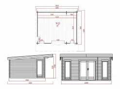Estudio / oficina de jardín de madera 24,4 m² - Espesor 40 mm - ARBORIA^EXPERTLAND Discount