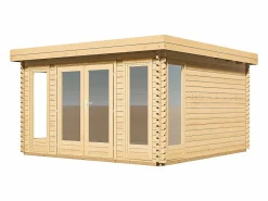 EXPERTLAND Caseta De Jardín|Estudio / oficina de jardín de madera 17,1 m² - Espesor 40 mm - BOESIA