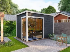 EXPERTLAND Caseta De Jardín|Estudio / oficina de jardín de madera 10,2 m² - Espesor 45 mm - SYLVANA