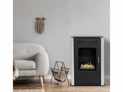 Estufa de bioetanol chimenea biochimenea suelo ASIA L50 x 27 x H80 Negro Clearance
