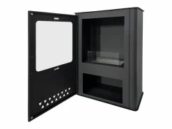 Estufa de bioetanol chimenea biochimenea de suelo LUISA L50xD30xH68 Negro Hot