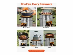 Estufa de Camping Rocket SucceBuy, Estufa de Leña Portátil de Acero Inoxidable, con Bolsa de Transporte, Puerta Simple, Estufa Cohete para Cocina y Calefacción^ Online