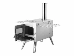 Brasero|Estufa de Leña Portátil SucceBuy para Acampada, Fabricada en Acero Inoxidable con Tubos de Chimenea