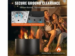 Estufa de Leña sin Humo SucceBuy Bonfire, 710 mm de Diámetro, en Acero Inoxidable^ Online