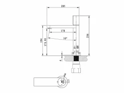 Exil grifo mezclador alto para lavabo cromado^Essebagno Best