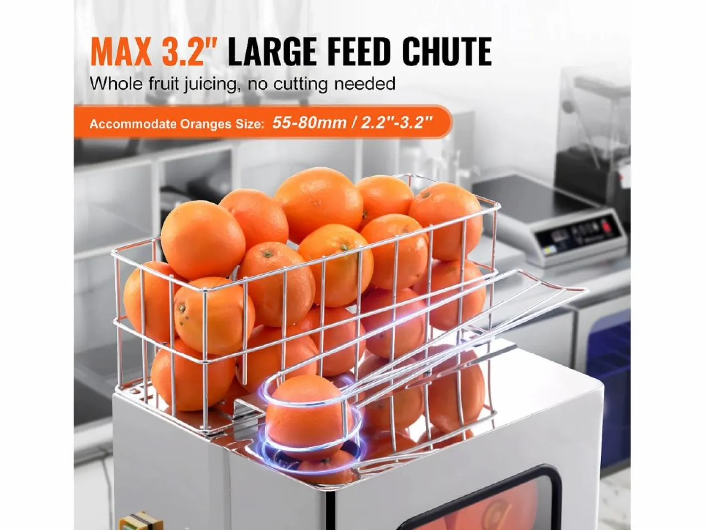 Exprimidor de Jugo de SucceBuy Extractorde Jugo de Comercial 120 W, Exprimidor de Cítricos en Acero Inoxidable con Caja de Filtro Extraíble^ Discount