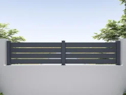 Extensión de valla con relieve Alt. 80,3 x Ancho 178,3 cm de aluminio antracita - PRIMO^EXPERTLAND Online