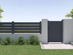 Extensión de valla con relieve Alt. 80,3 x Ancho 178,3 cm de aluminio antracita - PRIMO^EXPERTLAND Online