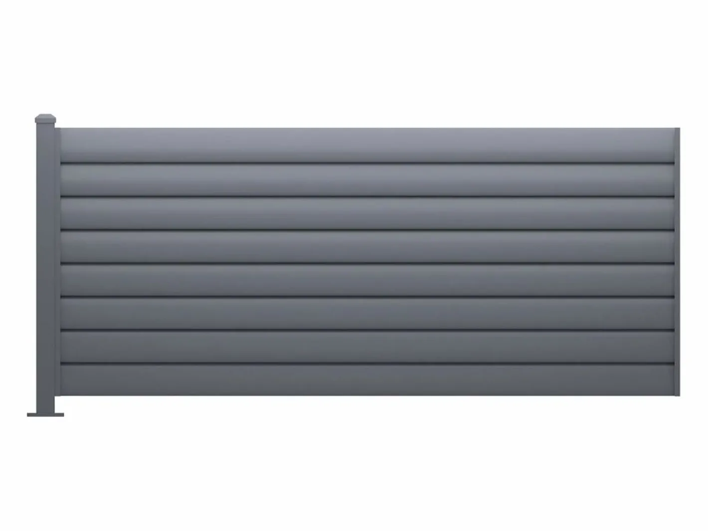 EXPERTLAND Cercados Y Ocultación|Extensión de valla tipo persiana para instalar en aluminio antracita - H80 x L173 cm - BAROMA