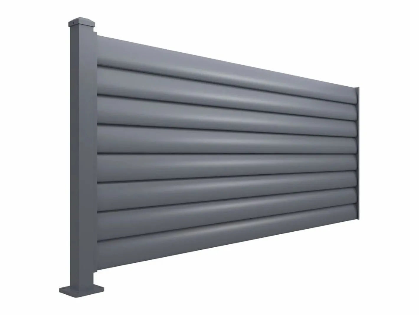 EXPERTLAND Cercados Y Ocultación|Extensión de valla tipo persiana para instalar en aluminio antracita - H80 x L173 cm - BAROMA
