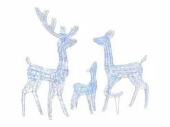 Familia de renos de Navidad acrílico 300 LEDs es^vidaxl New