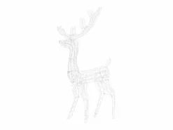 vidaxl Familia de renos de Navidad acrílico 300 LEDs frío Blanco Hot