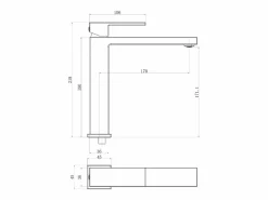 Essebagno Fangolo grifo mezclador alto cromado para lavabo Plateado Sale