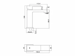 Essebagno Grifo|Fangolo grifo mezclador bajo para lavabo