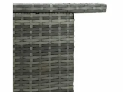 Garden Furniture Farid Mesa alta de jardín ratán sintético 120x55x110 cm Gris Outlet