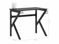 Garden Furniture Mesa Gaming|Faril Escritorio gaming con patas en forma de K 90x60x75 cm