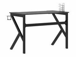 Garden Furniture Faril Escritorio gaming con patas en forma de K 110x60x75 cm Negro Best