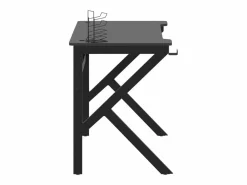 Garden Furniture Faril Escritorio gaming con patas en forma de K 110x60x75 cm Negro Best