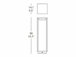 Farol solar para el hogar, 2,2 W, LED, funciona con pilas, IP54, color azafrán corten Marru00f3n