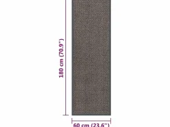 Felpudo|Felpudo de nudo marrón oscuro 60x180 cm ES577233