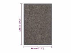 Felpudo de nudo marrón oscuro 80x120 cm ES429849^ Outlet