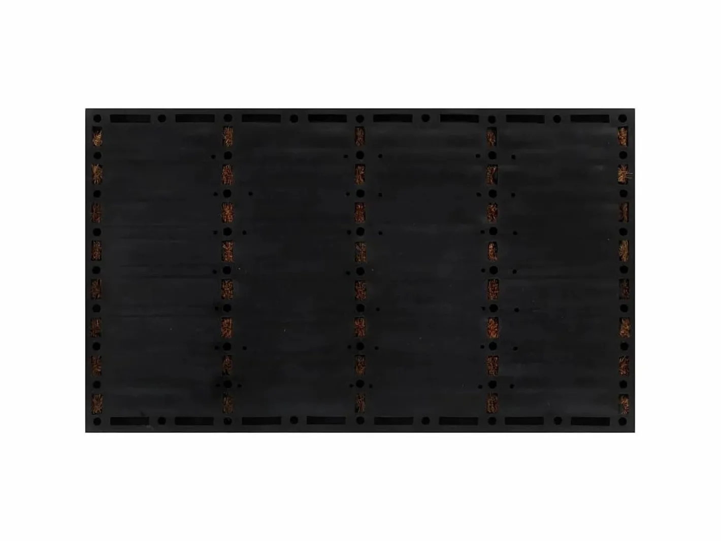 Felpudo rectangular de goma y fibra de coco 45x75 cm ES211809 Marru00f3n Outlet