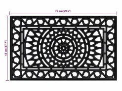 Felpudo rectangular de goma 45x75 cm ES982919^ Outlet