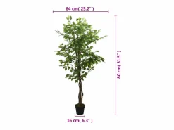 Ficus artificial 378 hojas 80 cm^ Sale
