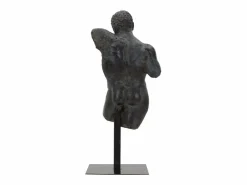 Figura decorativa busto de hombre en resina negra Ercole^ Outlet