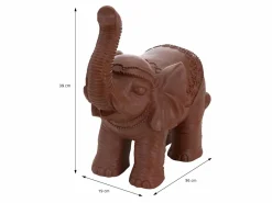 Figura decorativa elefante 36 x 19 x 39 cm marrón de jardín de óxido de magnesio^ML-DESIGN Online