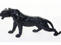 MCW Figurita decorativa pantera con collar, alto brillo con collar Negro Hot