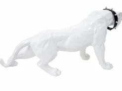 MCW Figurita decorativa pantera con collar, alto brillo con collar Blanco Clearance