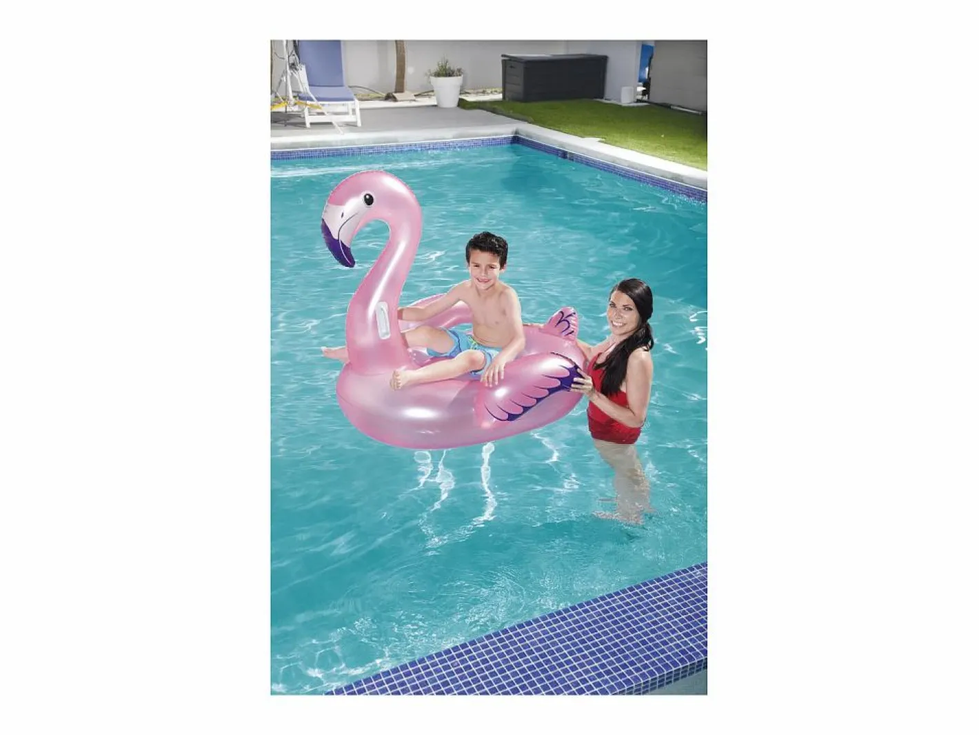 Bestway Deportes Náuticos|Flamenco Infantil Hinchable 122x99x105 cm con Asas