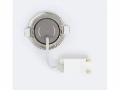 Ledkia Iluminación Exterior|Foco Downlight LED 5W Direccionable Circular Níquel Cepillado Corte Ø 68 mm 3000K Cálido
