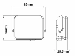 Foco LED para exterior, 230 V, 10 W, 4000 K, cubierta lechosa, 950 lm, 89 x 62 x 25,5 mm^ Outlet
