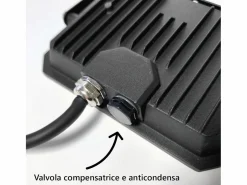 Foco LED exterior , 230 V, 30 W, 4000 K, cobertura lechosa, 3000 lm, 140 x 100 x 25,7 mm Negro Discount