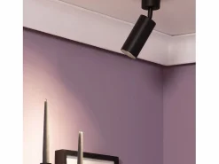 Ledkia Foco Portalámparas Aluminio para Bombillas GU10 Cuarzo Negro Multicolor Hot