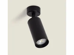 Ledkia Foco Portalámparas Aluminio para Bombillas GU10 Cuarzo Negro Multicolor Hot