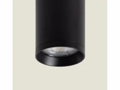 Ledkia Foco Portalámparas Aluminio para Bombillas GU10 Cuarzo Negro Multicolor Hot