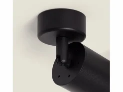 Ledkia Foco Portalámparas Aluminio para Bombillas GU10 Cuarzo Negro Multicolor Hot