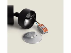 Ledkia Foco Portalámparas Aluminio para Bombillas GU10 Cuarzo Negro Multicolor Hot