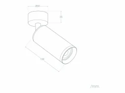 Ledkia Foco Portalámparas Aluminio para Bombillas GU10 Cuarzo Negro Multicolor Hot