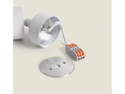 Ledkia Plafón|Foco Portalámparas Aluminio para Bombillas GU10 Cuarzo Blanco