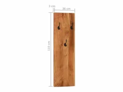 Folker Percheros de pared 2 uds madera maciza de acacia 36x3x110 cm^Garden Furniture Discount