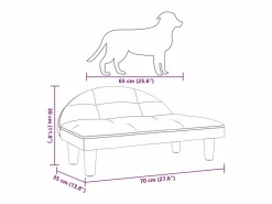 Fort Morgan Cama para perros de tela oscuro 70x52x30 cm^Garden Furniture Sale