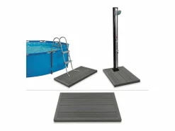 Fouad Panel de suelo para ducha solar escalera piscina WPC^Garden Furniture Outlet